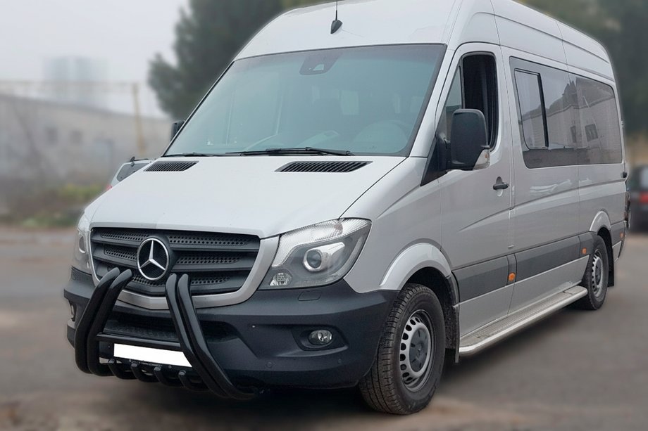 Mercedes Sprinter W906 2006–2018 Pałąk Przedni F1-01 Czarny (2013-2018, Stal Nierdzewna) Zdjęcia 3