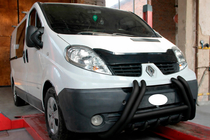 Renault Trafic 2001–2015 Orurowanie Przednie F1-01 Czarny (Stal Nierdzewna) zdjęcia 2