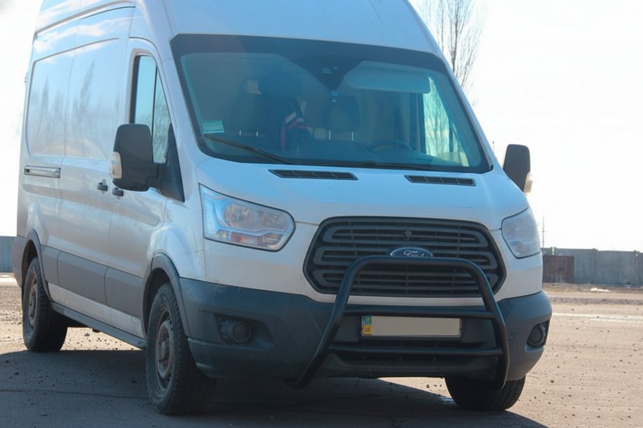 Ford Transit 2014- Pałąk Przedni WT022 Czarny (Stal Nierdzewna) Image