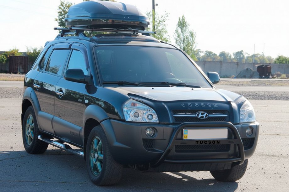 Hyundai Tucson JM 2004- Pałąk Przedni WT025 Czarny (Stal Nierdzewna) Image