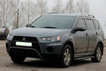 Mitsubishi Outlander 2006-2012 Pałąk Przedni WT007 Czarny (Stal Nierdzewna) zdjęcia 4