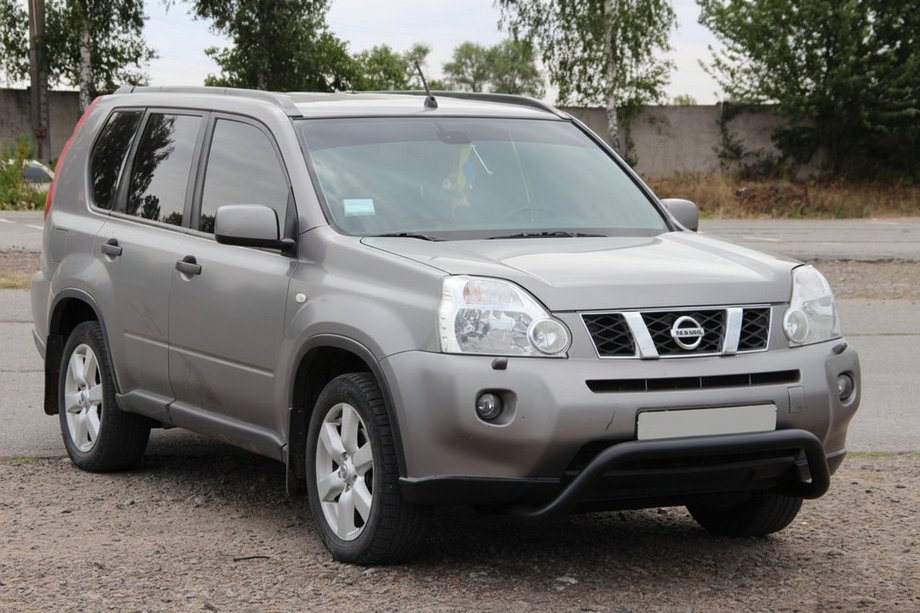 Nissan X-trail T31 2007-2014 Osłona Przednia WT007 Czarna (Stal Nierdzewna) Zdjęcia 1