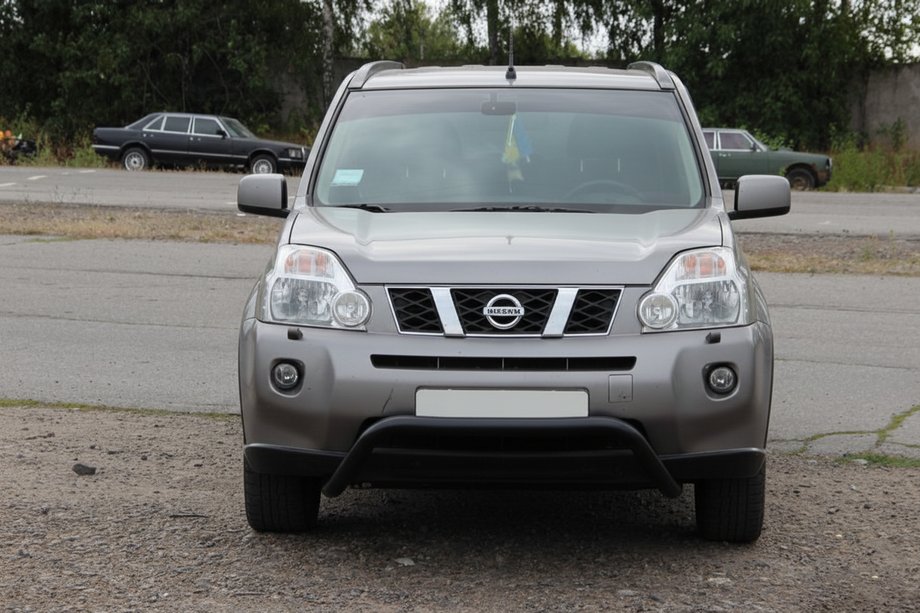 Nissan X-trail T31 2007-2014 Osłona Przednia WT007 Czarna (Stal Nierdzewna) Zdjęcia 2