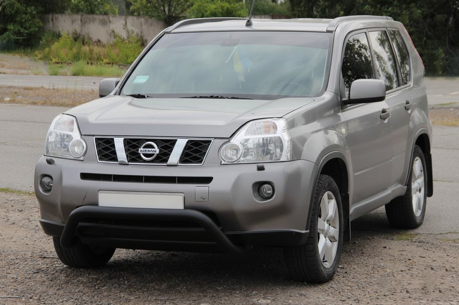 Nissan X-trail T31 2007-2014 Osłona Przednia WT007 Czarna (Stal Nierdzewna) Zdjęcia 3