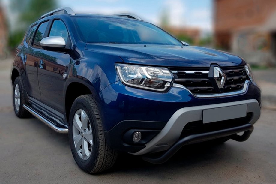 Renault Duster 2018-2024 Pałąk Przedni WT007 Czarny (Stal Nierdzewna) Image