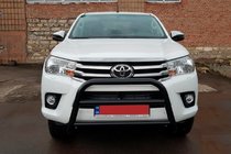 Toyota Hilux 2015- Pałąk Przedni WT007 Czarny (Stal Nierdzewna) zdjęcia 3