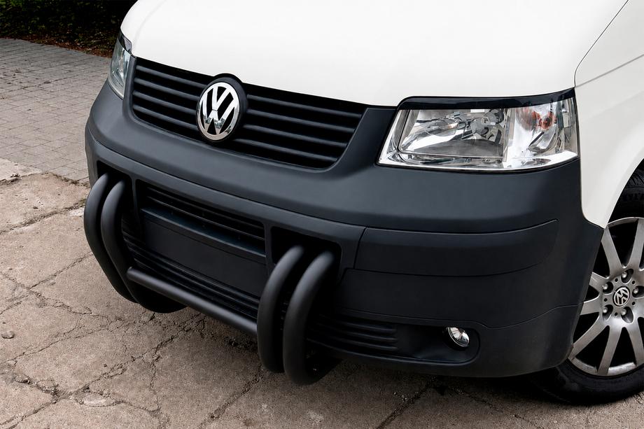 Volkswagen T5 Transporter 2003-2010 Orurowanie Przednie ST006-03 Kratka Black (Stal Nierdzewna) Zdjęcia 2