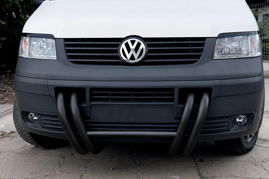 Volkswagen T5 Transporter 2003-2010 Orurowanie Przednie ST006-03 Kratka Black (Stal Nierdzewna) Zdjęcia 3