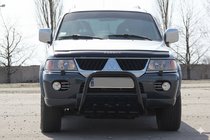 Mitsubishi Pajero Sport 1996-2007 Pałąk Przedni QT006 Czarny (Stal Nierdzewna) zdjęcia 1