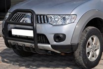 Mitsubishi L200 2006-2015 Pałąk Przedni QT007 Czarny (Stal Nierdzewna) zdjęcia 1