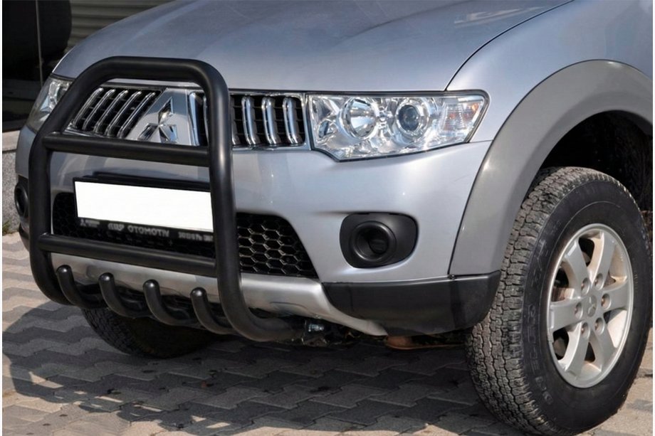 Mitsubishi L200 2006-2015 Pałąk Przedni QT007 Czarny (Stal Nierdzewna) Image