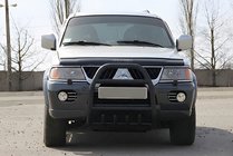 Mitsubishi Pajero Sport 1996-2007 Pałąk Przedni QT007 Czarny (Stal Nierdzewna) zdjęcia 3