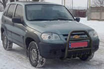 Chevrolet Niva 1998-2020 Pałąk Przedni QT007 Czarny (Stal Nierdzewna) zdjęcia 3