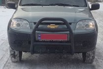 Chevrolet Niva 1998-2020 Pałąk Przedni QT007 Czarny (Stal Nierdzewna) zdjęcia 2