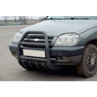 Pałąk Przedni QT007 Czarny (Stal Nierdzewna) Chevrolet Niva 1998-2020 zdjęcia 4