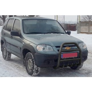 Pałąk Przedni QT007 Czarny (Stal Nierdzewna) Chevrolet Niva 1998-2020 zdjęcia 3