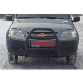 Pałąk Przedni QT007 Czarny (Stal Nierdzewna) Chevrolet Niva 1998-2020 zdjęcia 2