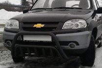 Chevrolet Niva 1998-2020 Pałąk Przedni WT002 Czarny (Stal Nierdzewna) zdjęcia 1