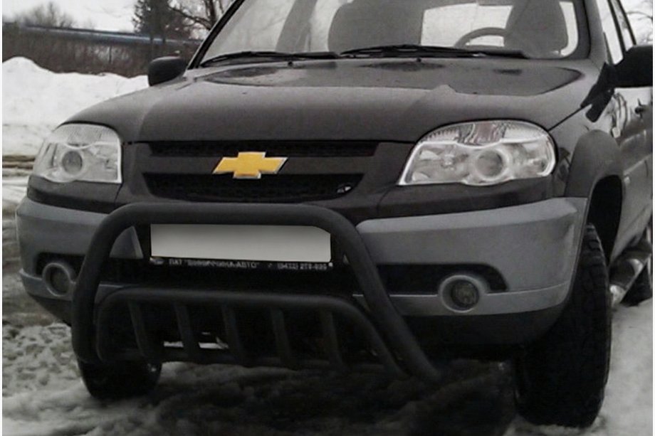 Chevrolet Niva 1998-2020 Pałąk Przedni WT002 Czarny (Stal Nierdzewna) Image