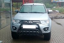 Mitsubishi Pajero Sport 2008-2015 Osłona Przednia WT002 Czarna (Stal Nierdzewna) zdjęcia 1