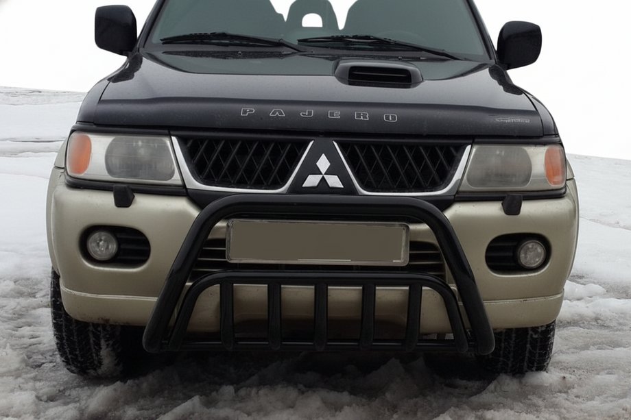 Mitsubishi Pajero Sport 1996-2007 Pałąk Przedni WT002 Czarny (Stal Nierdzewna) Image