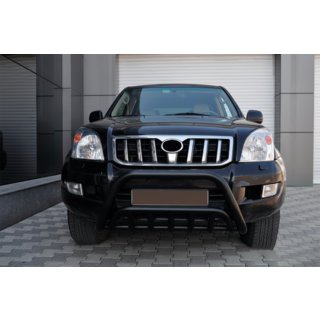 Niski orurowanie przednie WT002 Czarny (Stal nierdzewna) Toyota Land Cruiser Prado 120 2002-2009 zdjęcia 2