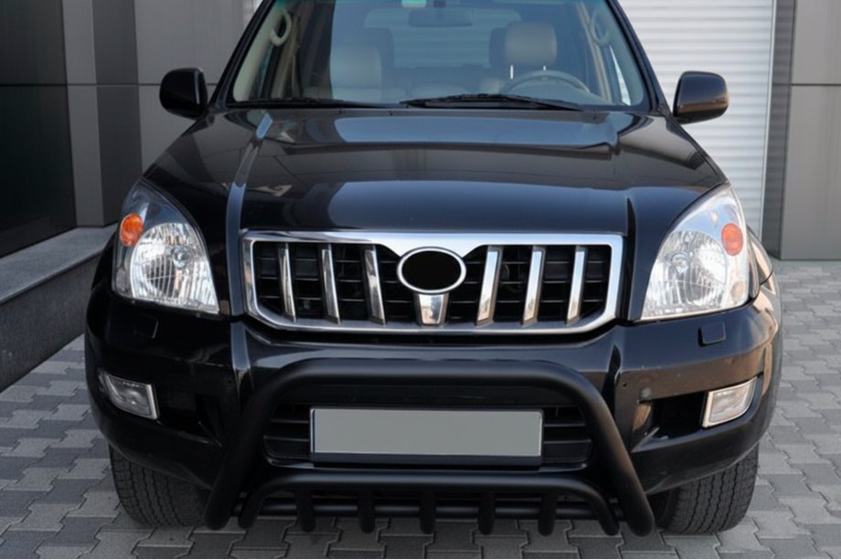Toyota Land Cruiser Prado 120 2002-2009 Niski orurowanie przednie WT002 Czarny (Stal nierdzewna) Image