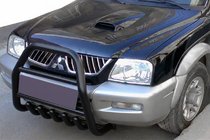 Mitsubishi L200 1996-2006 Pałąk Przedni QT007 Czarny (Stal Nierdzewna) zdjęcia 1