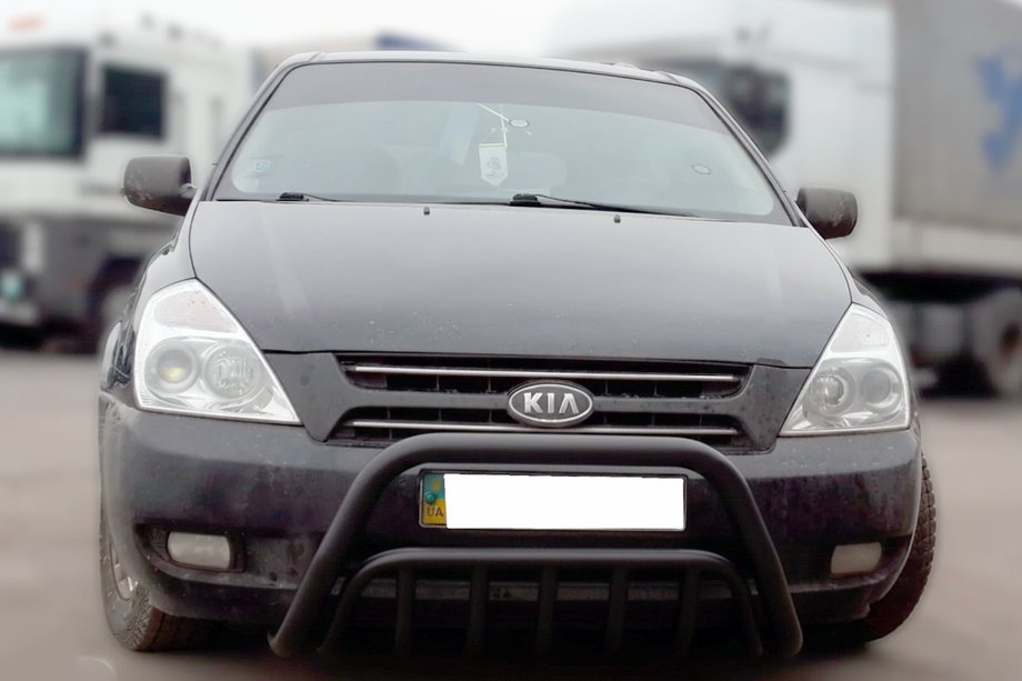 Kia Carnival 2002-2013 Przedni Pałąk WT002 Czarny (2006-2013, Stal Nierdzewna) Image
