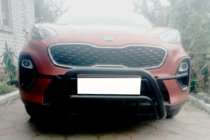 Kia Sportage 2015-2021 Przedni Pałąk WT002 Czarny (Stal Nierdzewna) zdjęcia 1