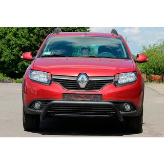 Przedni Pałąk WT007 Czarny (Stal Nierdzewna) Renault Sandero 2013-2022 zdjęcia 1