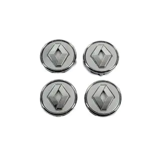 Szare dekielki na felgi z pierścieniem 81568GR (57mm na 49mm, zestaw 4 szt.) zdjęcia 1