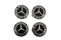 Mercedes-Benz Dekielki na felgi 71/75 mm bez pierścienia (zestaw 4 szt, czarne V5) zdjęcia 1