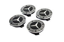 Mercedes-Benz Dekielki na felgi 71/75 mm bez pierścienia (zestaw 4 szt, czarne V5) zdjęcia 2