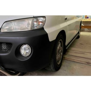 Rury Boczne BB002 Czarny (2 szt., Stal Nierdzewna) Hyundai H200, H1, Starex 1998-2007 zdjęcia 3