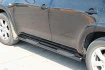 Toyota Rav 4 2006-2013 Rury boczne do standardowej bazy Black (2 szt, stal nierdzewna) zdjęcia 4