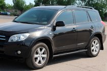 Toyota Rav 4 2006-2013 Rury boczne do standardowej bazy Black (2 szt, stal nierdzewna) zdjęcia 2