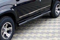 Toyota Rav 4 2006-2013 Rury boczne do standardowej bazy Black (2 szt, stal nierdzewna) zdjęcia 1