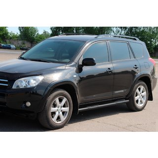 Rury boczne do standardowej bazy Black (2 szt, stal nierdzewna) Toyota Rav 4 2006-2013 zdjęcia 2