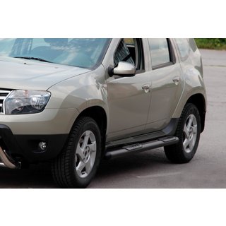 Rury boczne z wstawkami Black (2 szt., stal nierdzewna) Dacia Duster 2008-2018 zdjęcia 2