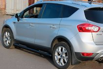 Ford Kuga 2008-2013 Progi Boczne Proste Black (2 szt., Stal Nierdzewna) zdjęcia 3