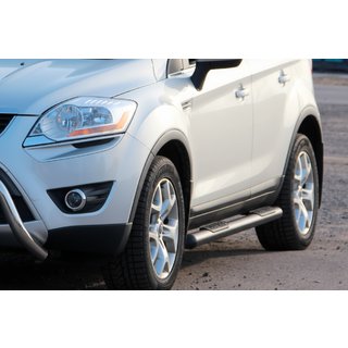 Progi Boczne Proste Black (2 szt., Stal Nierdzewna) Ford Kuga 2008-2013 zdjęcia 1