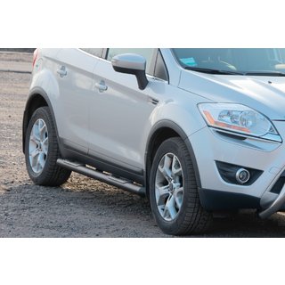 Progi Boczne Proste Black (2 szt., Stal Nierdzewna) Ford Kuga 2008-2013 zdjęcia 2