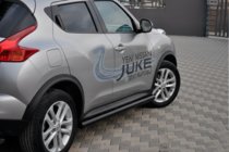 Nissan Juke 2010-2019 Rury Bocz­ne Ø60 Czarne (2 szt., Stal Nierdzewna) zdjęcia 2