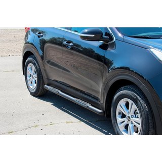 Rury Boczne BB002 Czarny (2 szt., Stal Nierdzewna) Kia Sportage 2015-2021 zdjęcia 4
