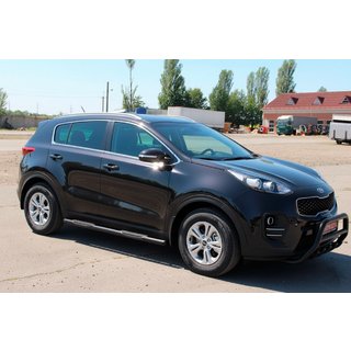 Rury Boczne BB002 Czarny (2 szt., Stal Nierdzewna) Kia Sportage 2015-2021 zdjęcia 2