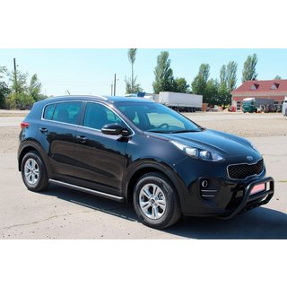Rury Boczne BB001 Czarny (2 szt., Stal Nierdzewna) Kia Sportage 2015-2021 zdjęcia 2