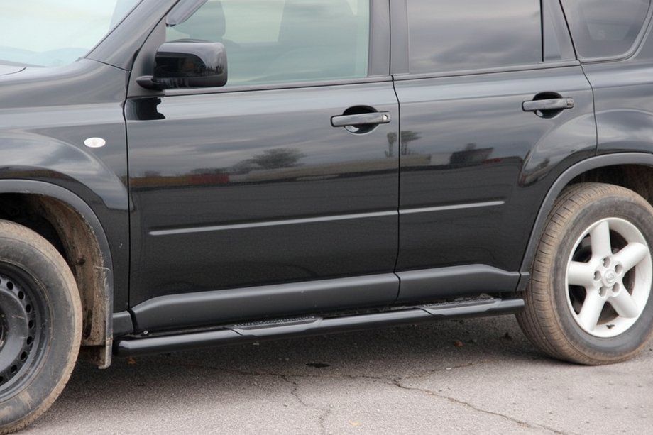 Nissan X-trail T31 2007-2014 Rury Boczne BB002 Czarny (2 szt., Stal Nierdzewna) Zdjęcia 1