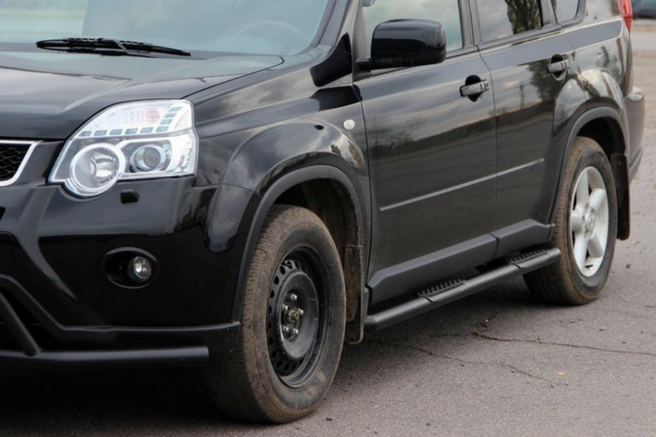 Nissan X-trail T31 2007-2014 Rury Boczne BB002 Czarny (2 szt., Stal Nierdzewna) Zdjęcia 2