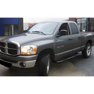 Boczne Rury Kątowe Black (2 szt., Stal Nierdzewna) Dodge RAM (DR/DH/D1/DC/DM) 2002–2009
